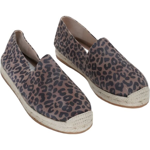 Stuart Weitzman Leopard Espadrilles Brown Tan Flat Loafer Women's US 6.5 - Picture 1 of 6